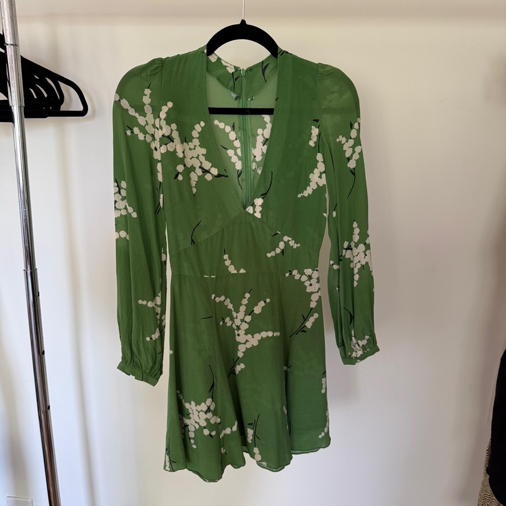 REALISATION PAR Green Floral Dress